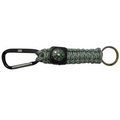Paracord Carabiner Keychain With Compass